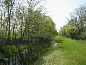 公園の小川